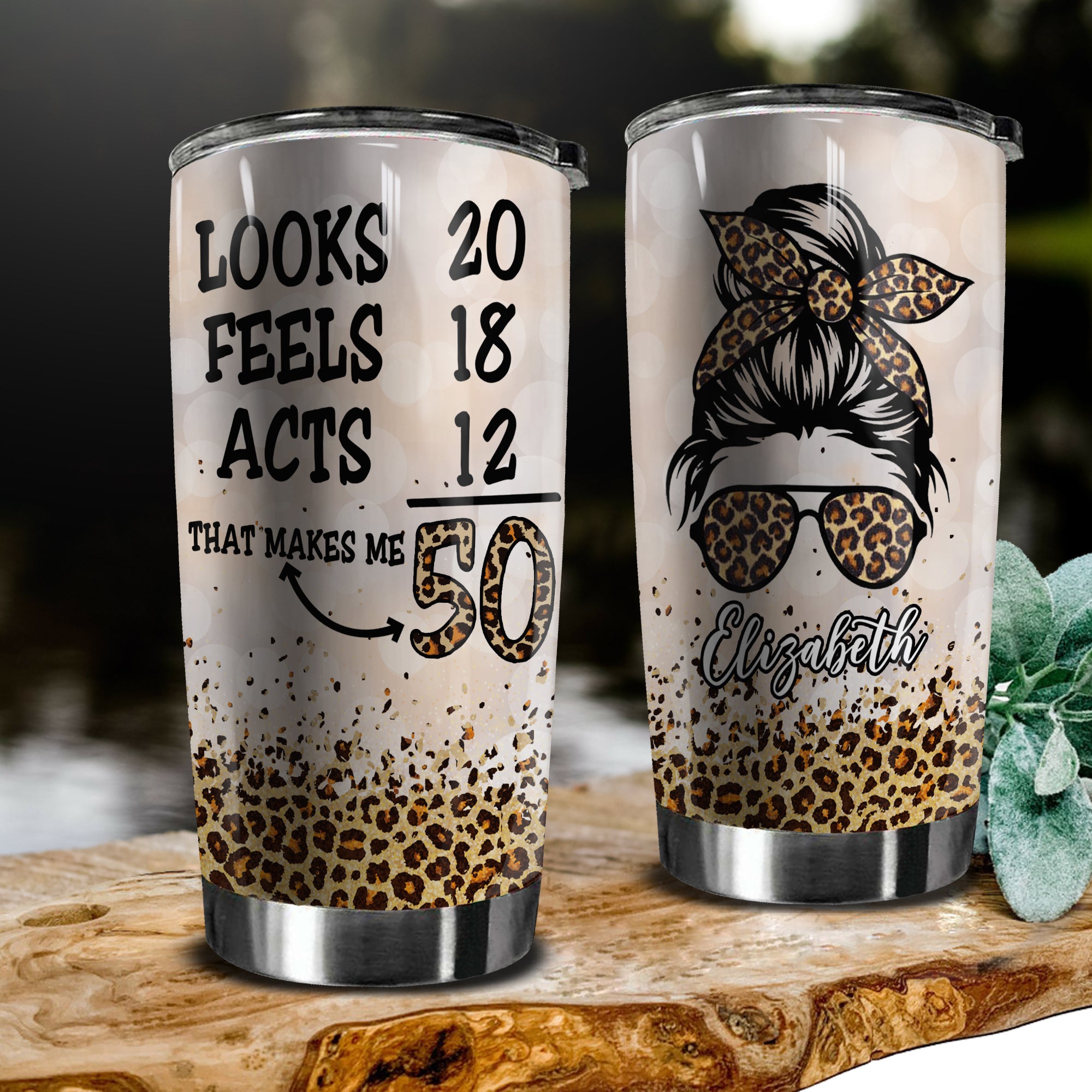 Looks Feels Acts 50th Birthday Tumbler Success