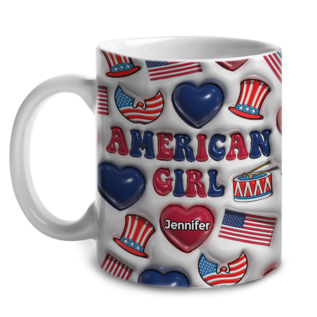 American Girl Coffee Mug Cup With Custom Your Name