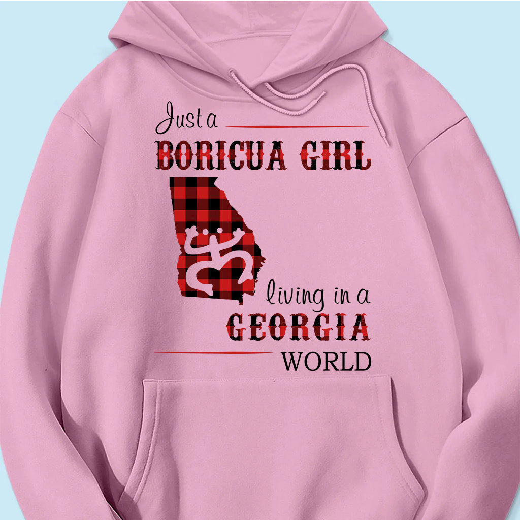 Just A Boricua Girl Living In A Georgia World T-shirt