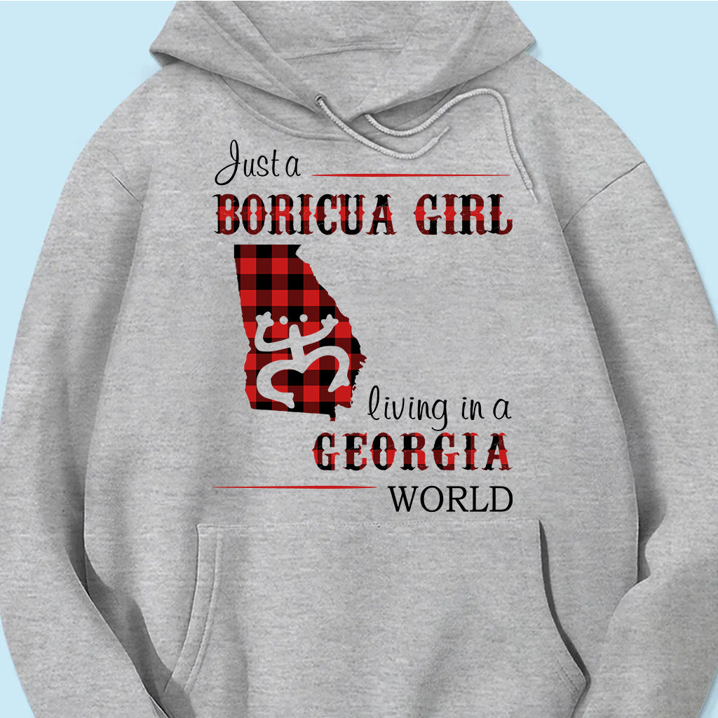 Just A Boricua Girl Living In A Georgia World T-shirt