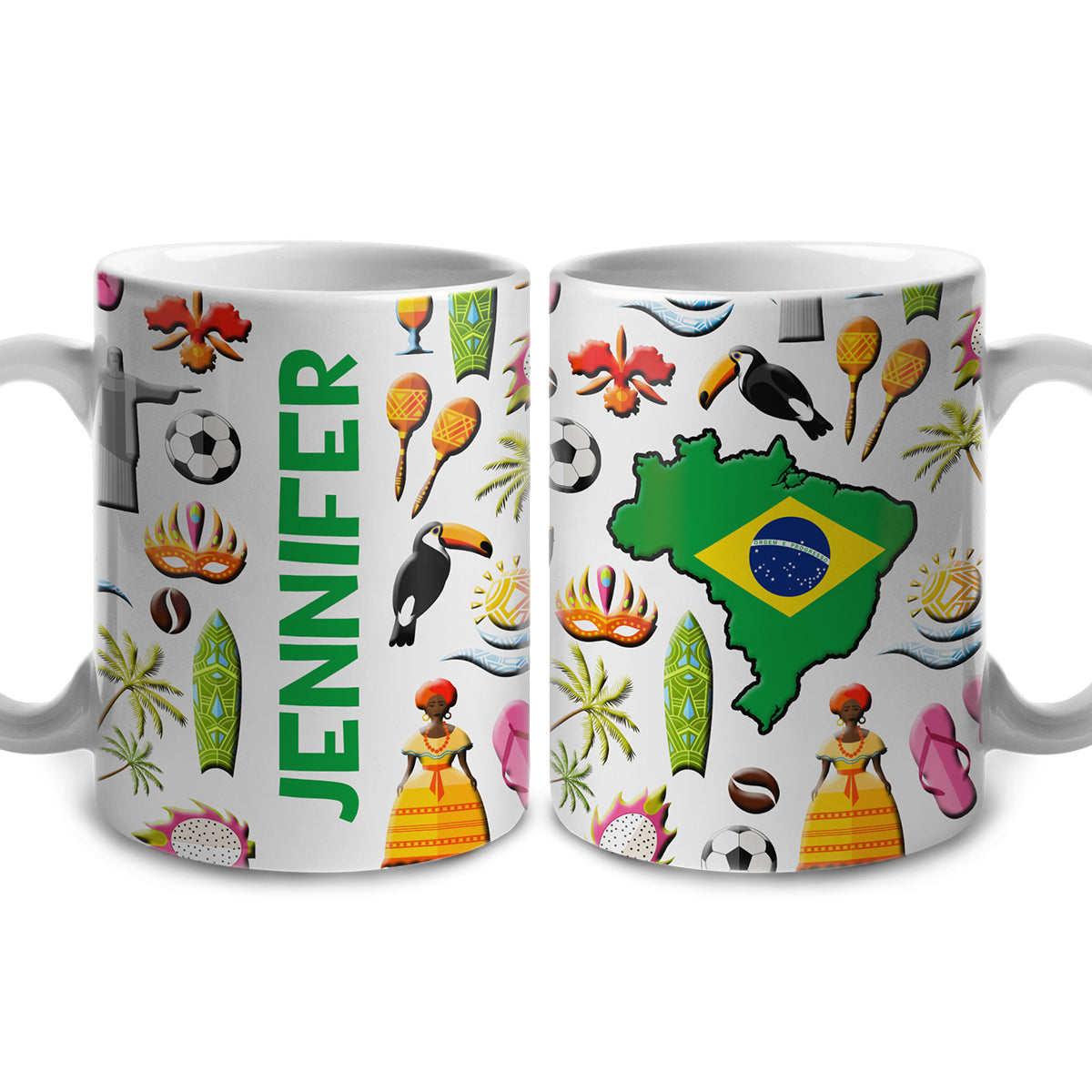 Custom Brazil Brazilian Mug With Your Name