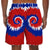 Cuba Men Beach Shorts With Flag Symbols Tie Dye