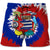 Cuba Men Beach Shorts With Flag Symbols Tie Dye