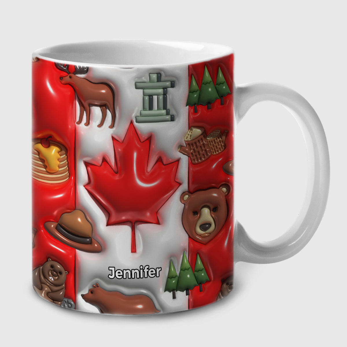 Canada Flag Coffee Mug Cup With Custom Your Name