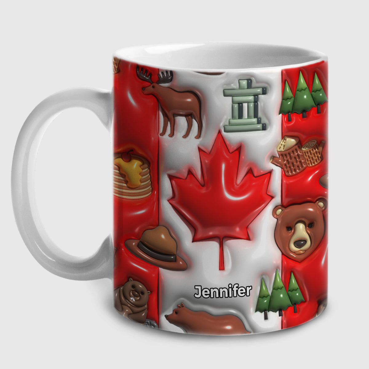 Canada Flag Coffee Mug Cup With Custom Your Name