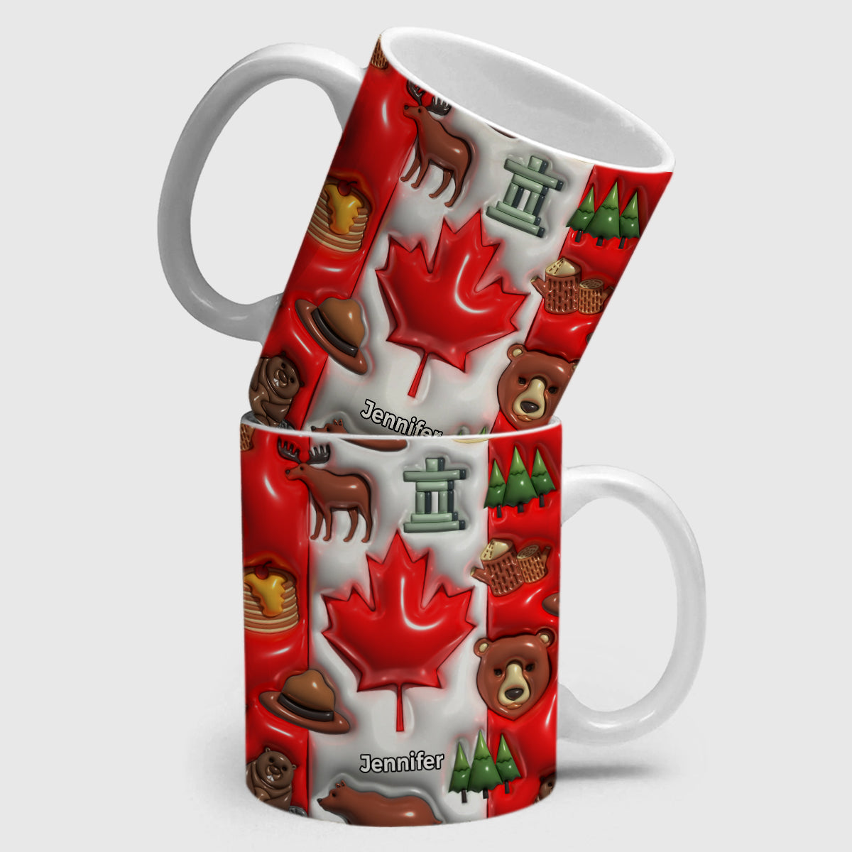 Canada Flag Coffee Mug Cup With Custom Your Name