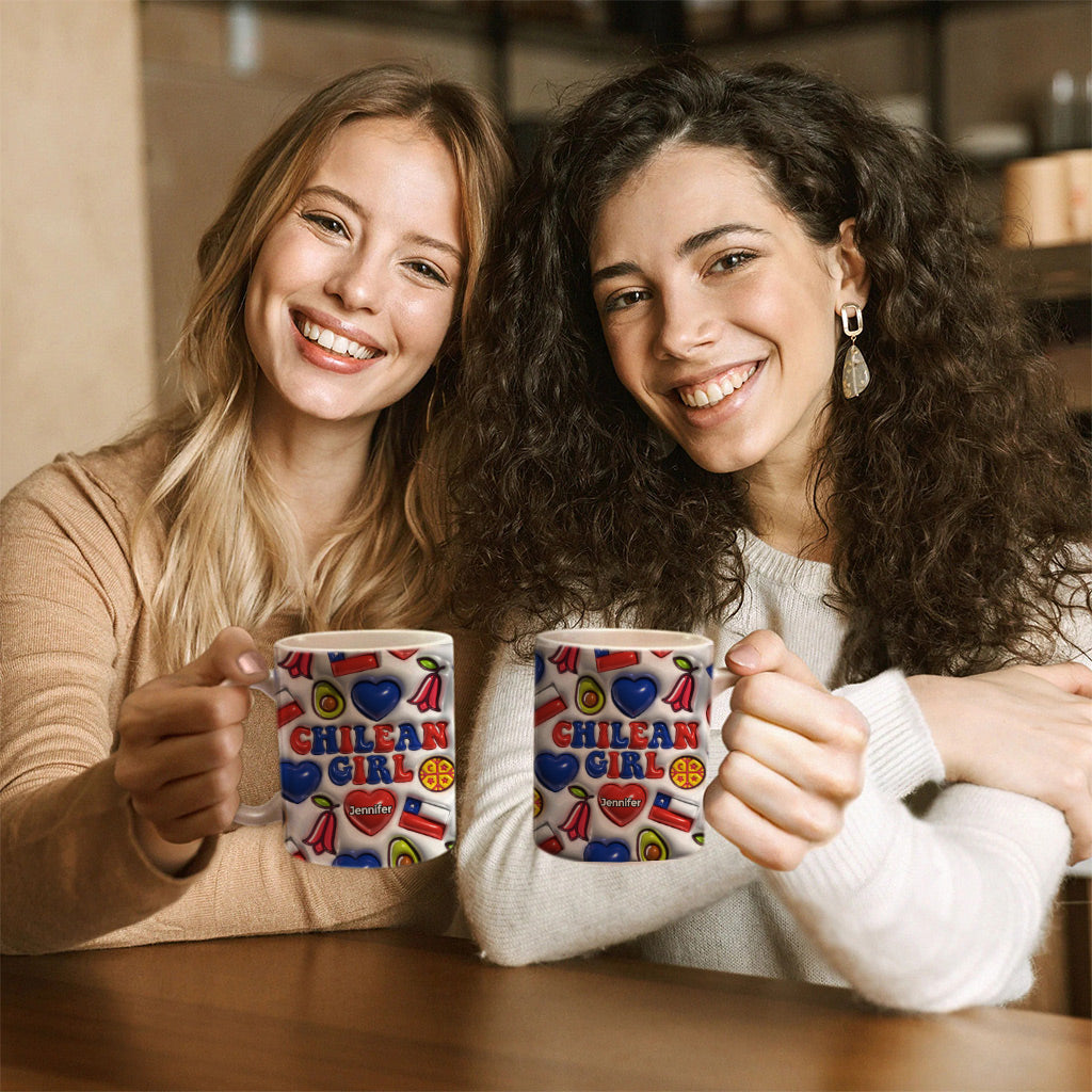 Chilean Girl Coffee Mug Cup With Custom Your Name