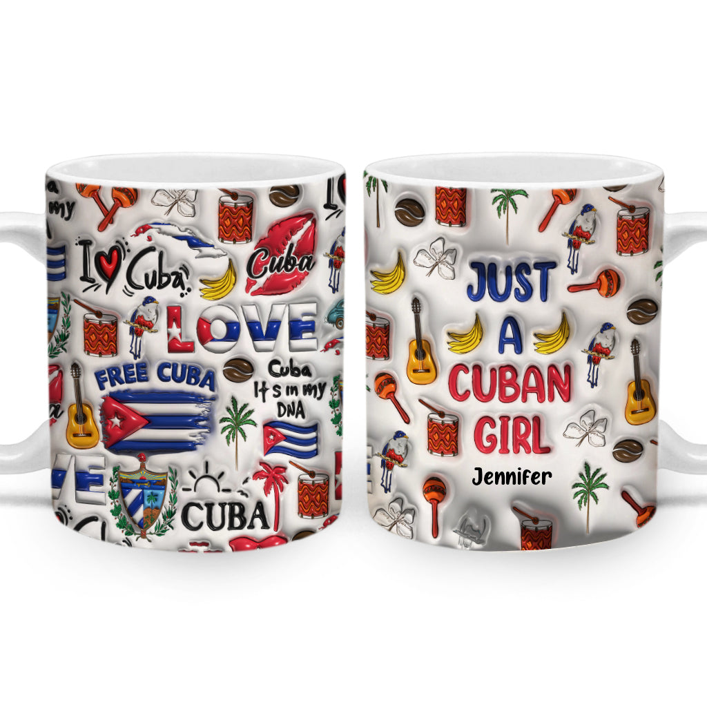 Just A Cuban Girl Personalized Coffee Mug Cup