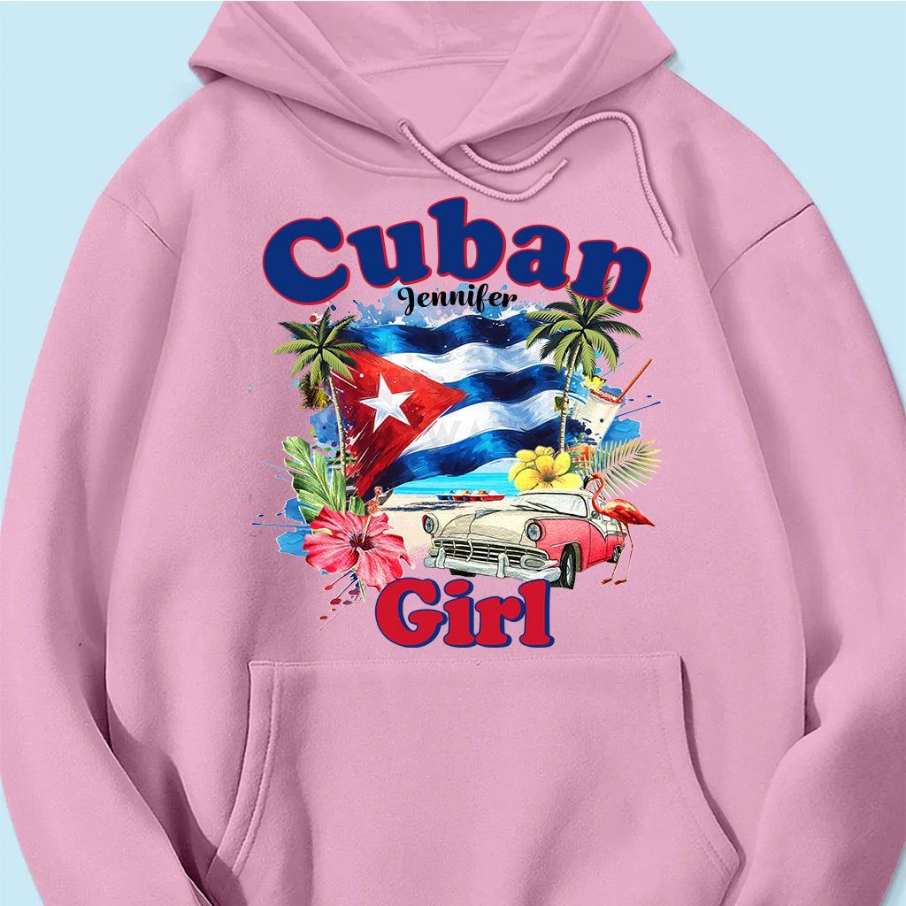 Custom Cuban Girl T-shirt With Your Name