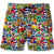 Cuba Beach Shorts With Many Symbols