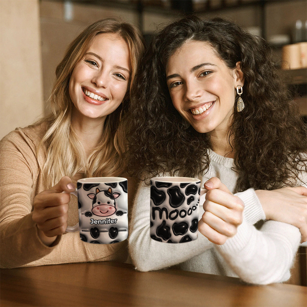 Cute Cow Moo Mug With Your Name