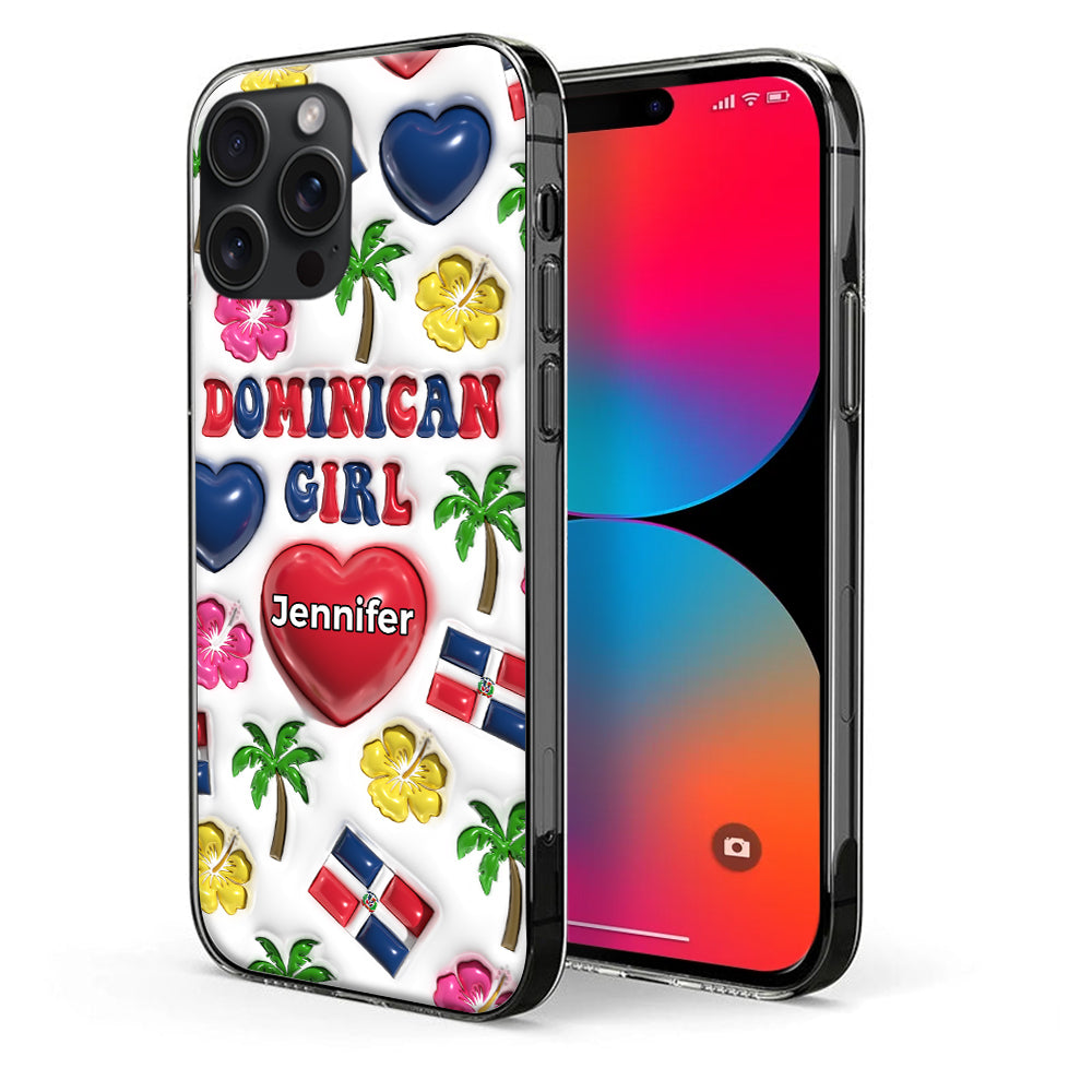 Dominican Girl Personalized Clear Phone Case