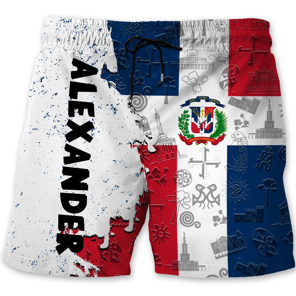 Dominican Flag Shorts online Size M 100% Authentic