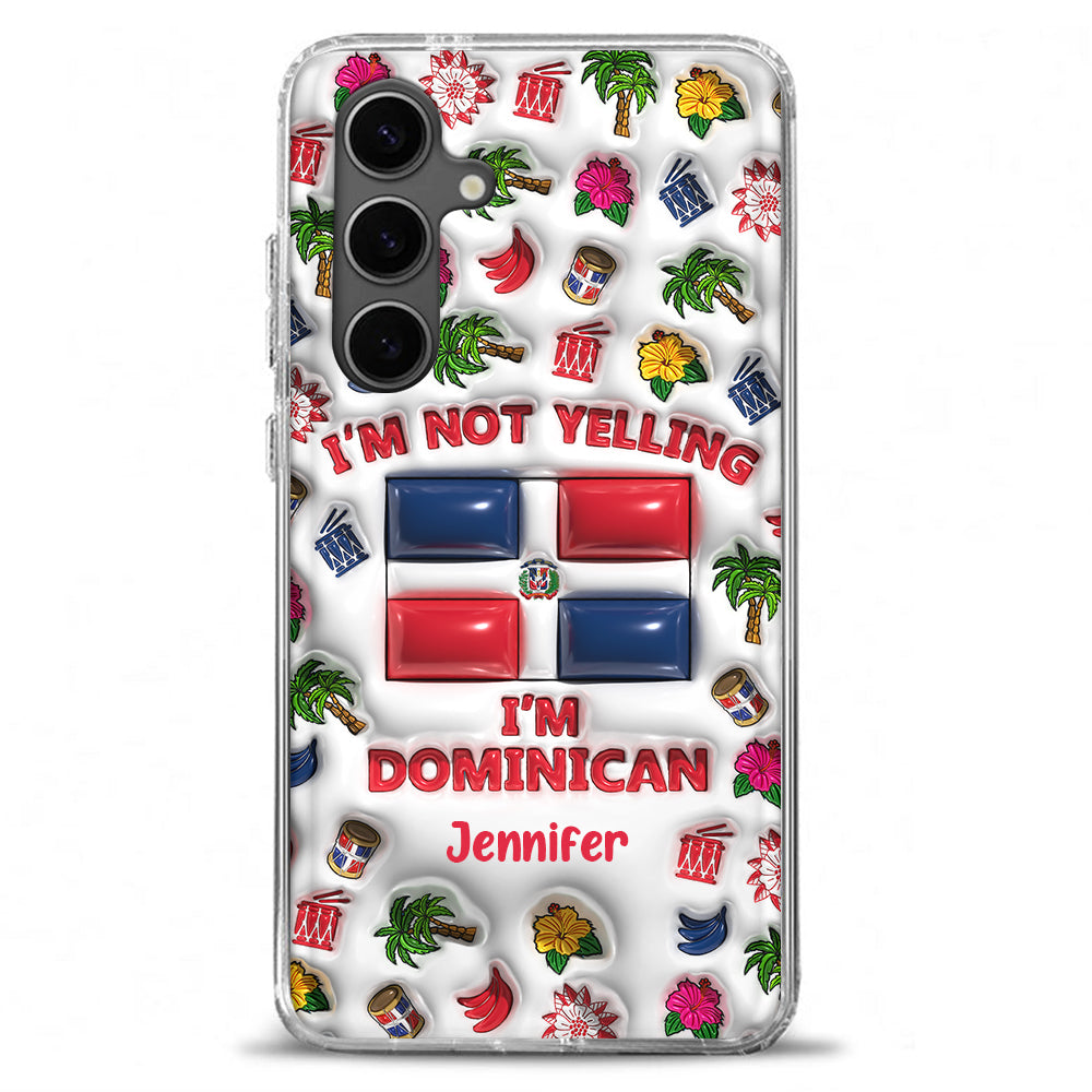 I'm Not Yelling I'm Dominican Personalized Clear Phone Case