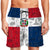 Dominican Men's Beach Shorts With Embedded Symbols