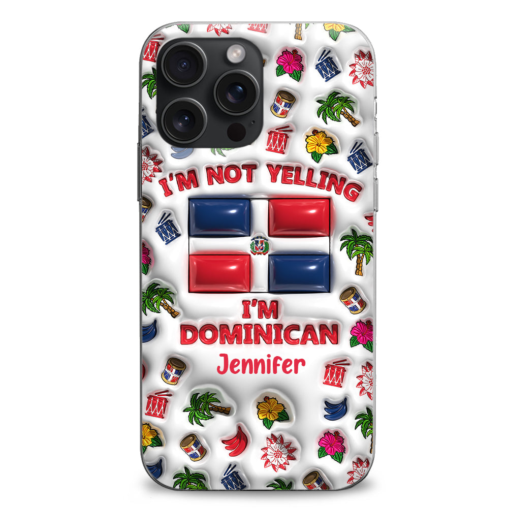 I&#39;m Not Yelling I&#39;m Dominican Personalized Clear Phone Case