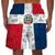 Dominican Men's Beach Shorts With Embedded Symbols