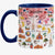 Customized Dominican Coffee Accent Mug Cup With Colorful Symbols