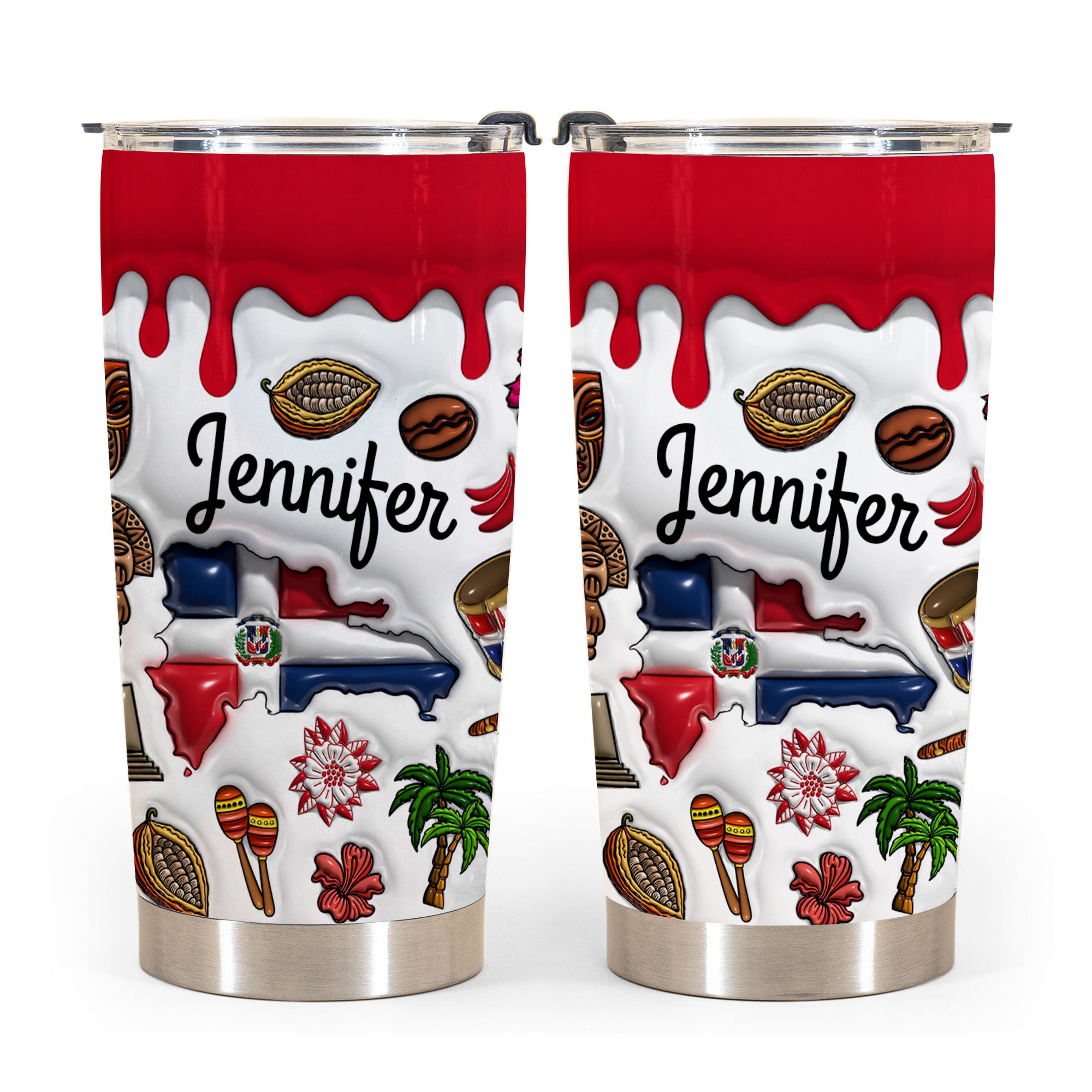 Custom Dominican Republic Tumbler For Dominican Gifts