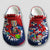 Dominican Personalized Clogs Shoes With Symbols Tie Dye