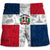 Dominican Men's Beach Shorts With Embedded Symbols