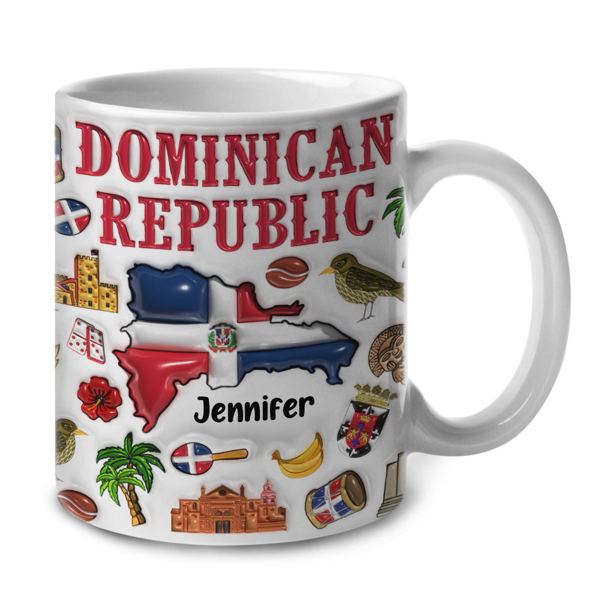 Custom Dominican Republic Coffee Mug Cup With Your Name