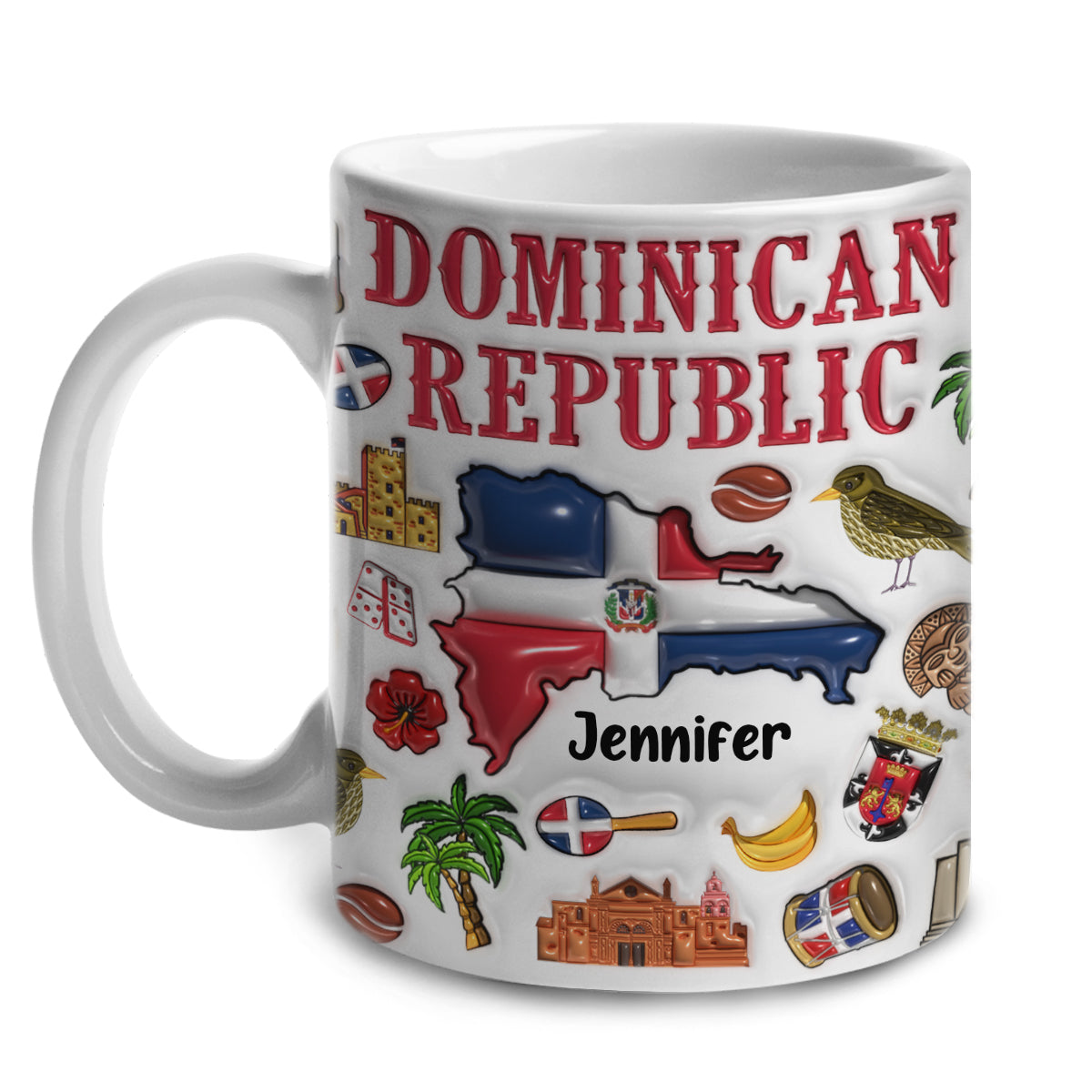 Custom Dominican Republic Coffee Mug Cup With Your Name