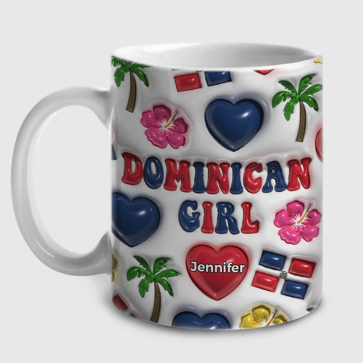 Dominican Girl Coffee Mug Cup With Custom Your Name