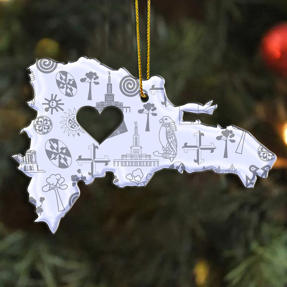 Dominican Shaped Acrylic Ornament