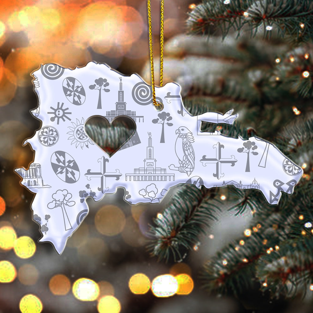 Dominican Shaped Acrylic Ornament