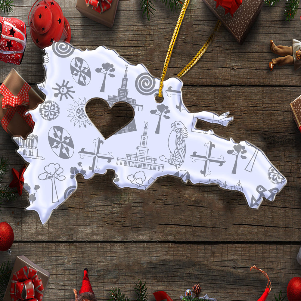 Dominican Shaped Acrylic Ornament