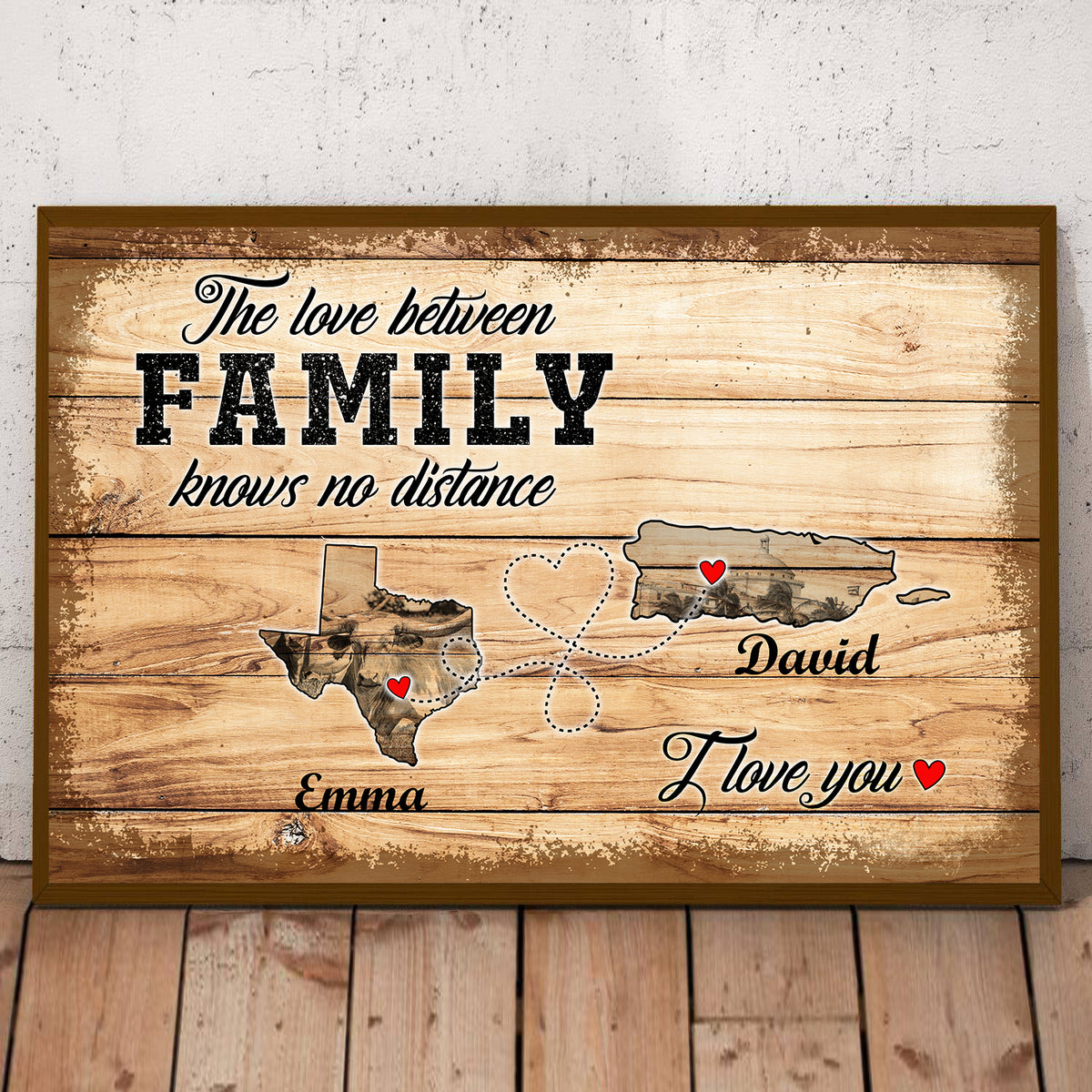 Puerto Rico Texas The Love Between Family Knows No Distance Custom Poster