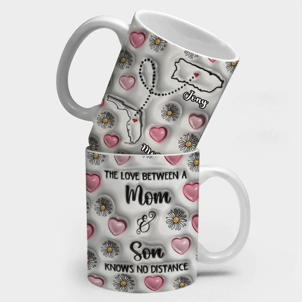 Long Distance Mom And Son Coffee Mug Cup With Custom Your Name