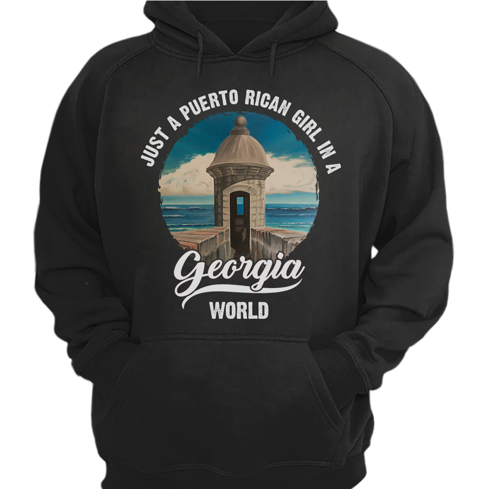 Just A Puerto Rican Girl In A Georgia World T-shirt