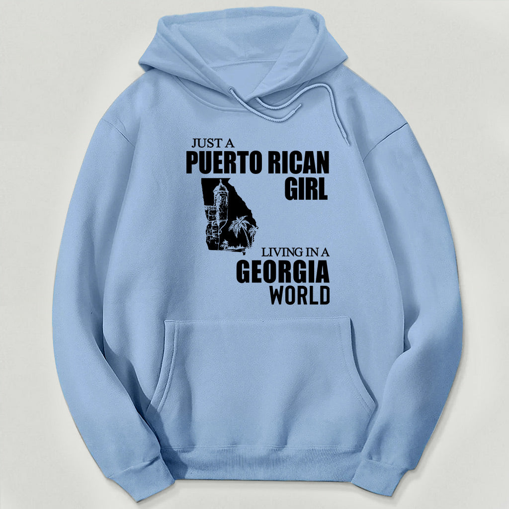 Just A Puerto Rican Girl Living In A Georgia Sweatshirt