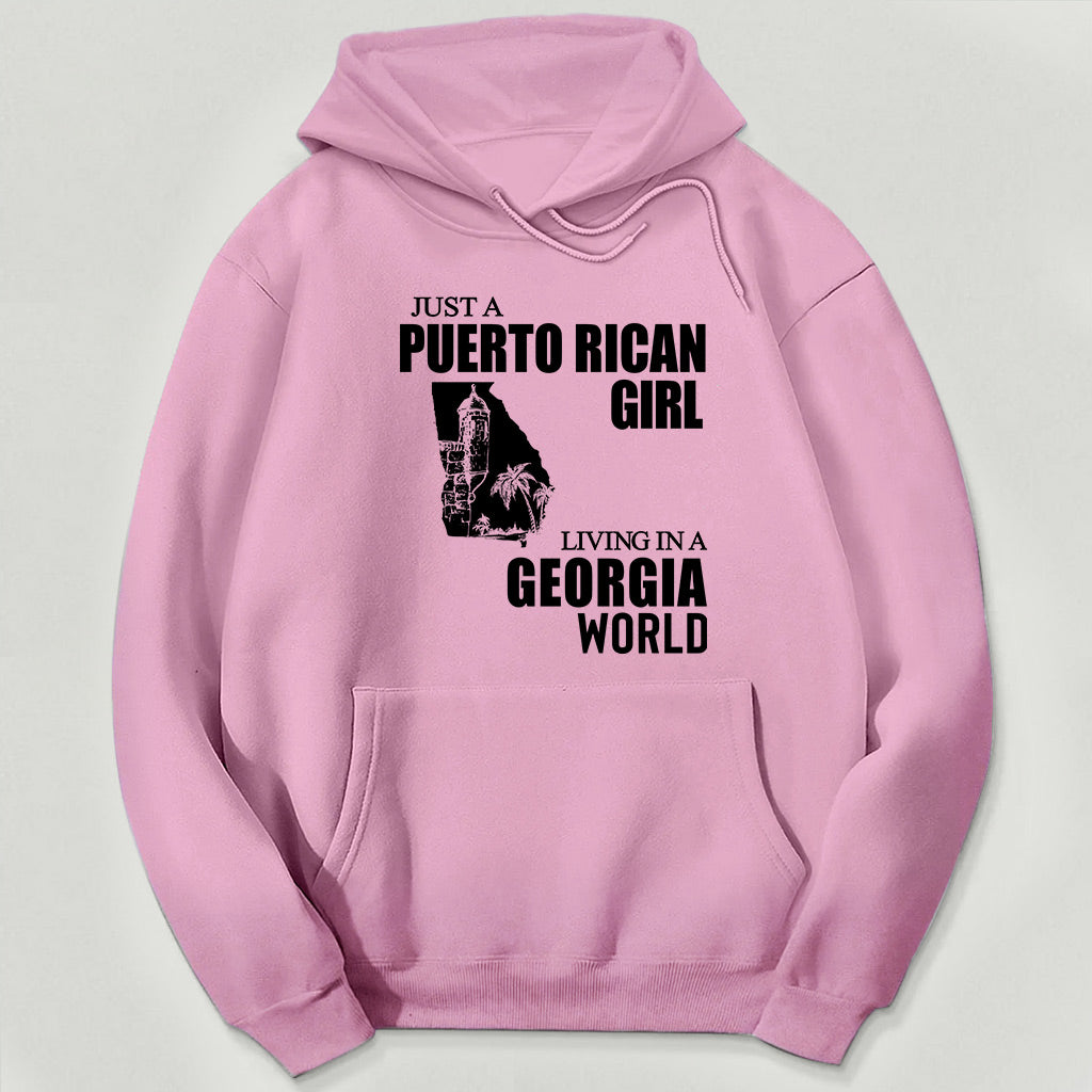 Just A Puerto Rican Girl Living In A Georgia Sweatshirt