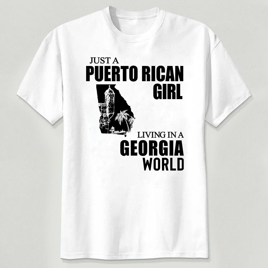 Just A Puerto Rican Girl Living In A Georgia Sweatshirt