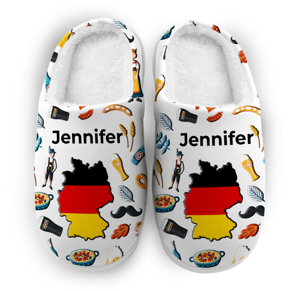 Germany Customized Slippers With German Flag And Symbols