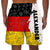 Germany Half Flag With Grunge Brush Men's Personalized Beach Shorts