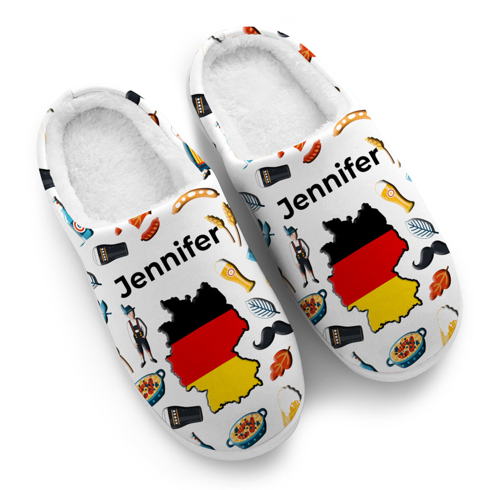 Germany Customized Slippers With German Flag And Symbols