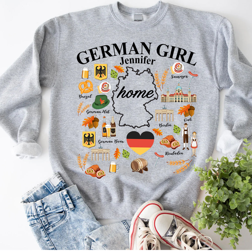 Custom German Girl Sweatshirt With Your Name