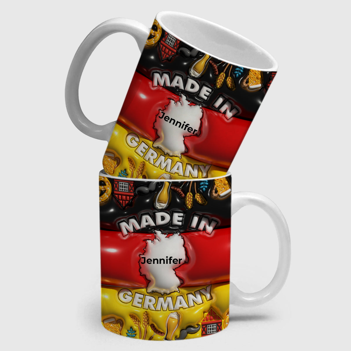 Made In Germany Coffee Mug Cup With Symbols