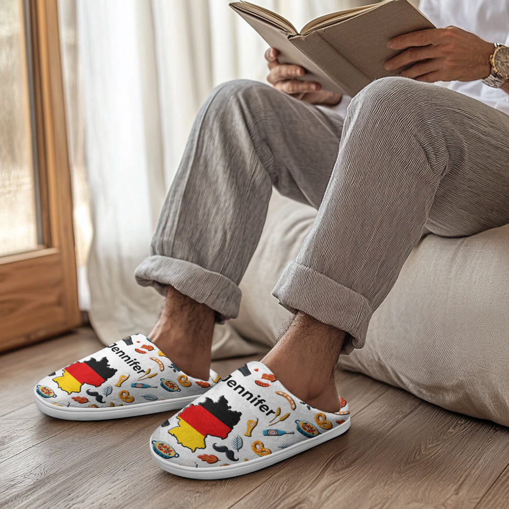 Germany Customized Slippers With German Flag And Symbols