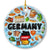 Custom Germany Symbols Ornament With Your Name