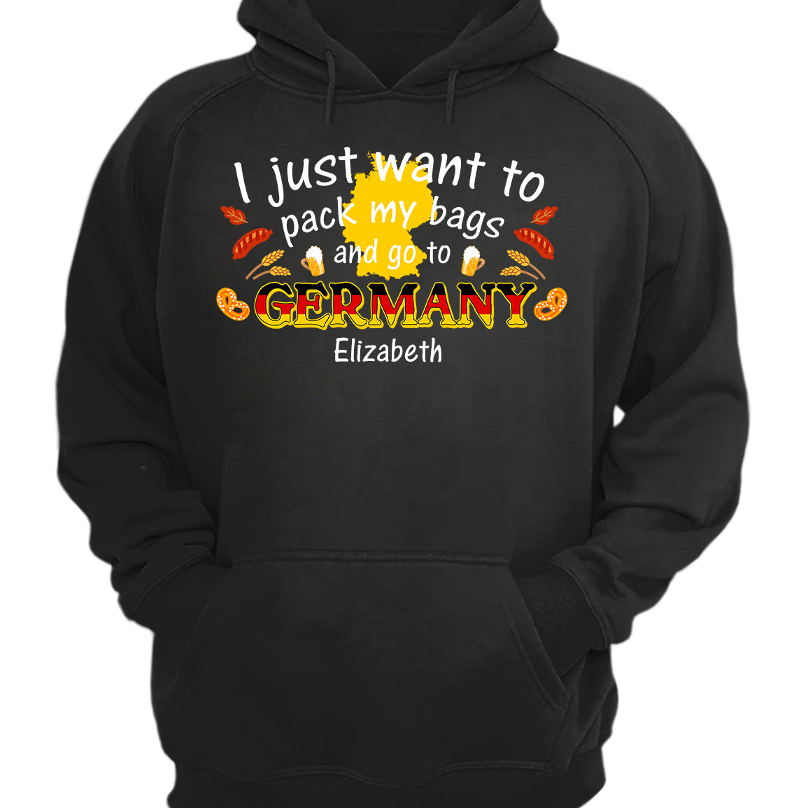 Custom I Just Want To Pack My Bags And Go To Germany T-shirt