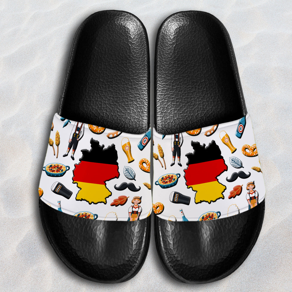 Germany Slide Sandals With German Flag Symbols