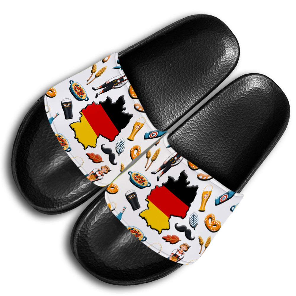 Germany Slide Sandals With German Flag Symbols