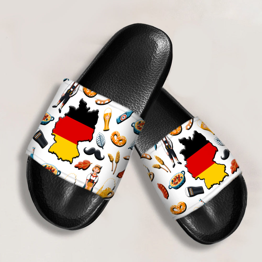 Germany Slide Sandals With German Flag Symbols