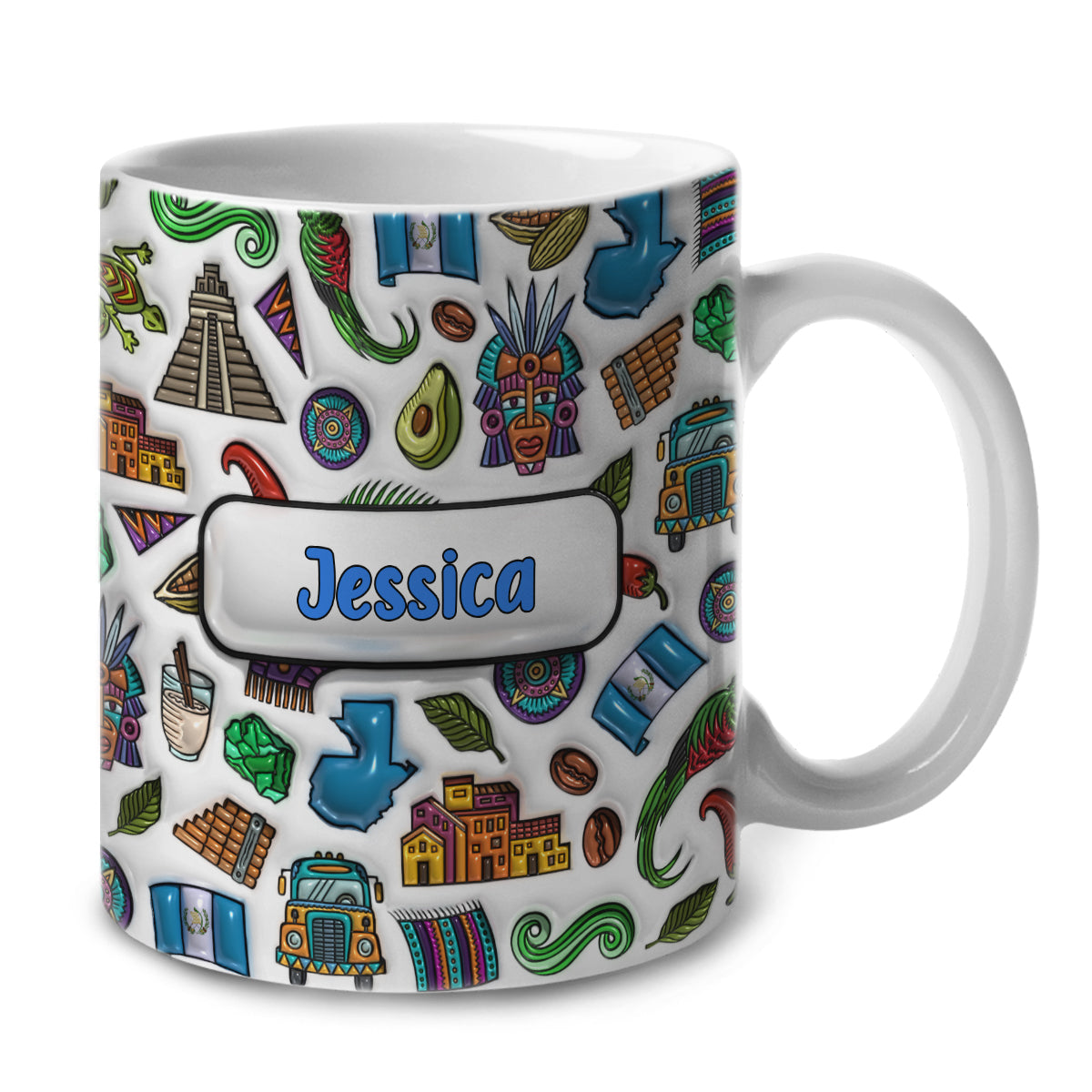 Guatemala Symbols Personalized Coffee Mug Cup