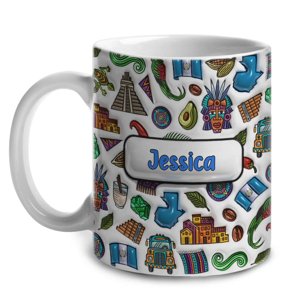 Guatemala Symbols Personalized Coffee Mug Cup